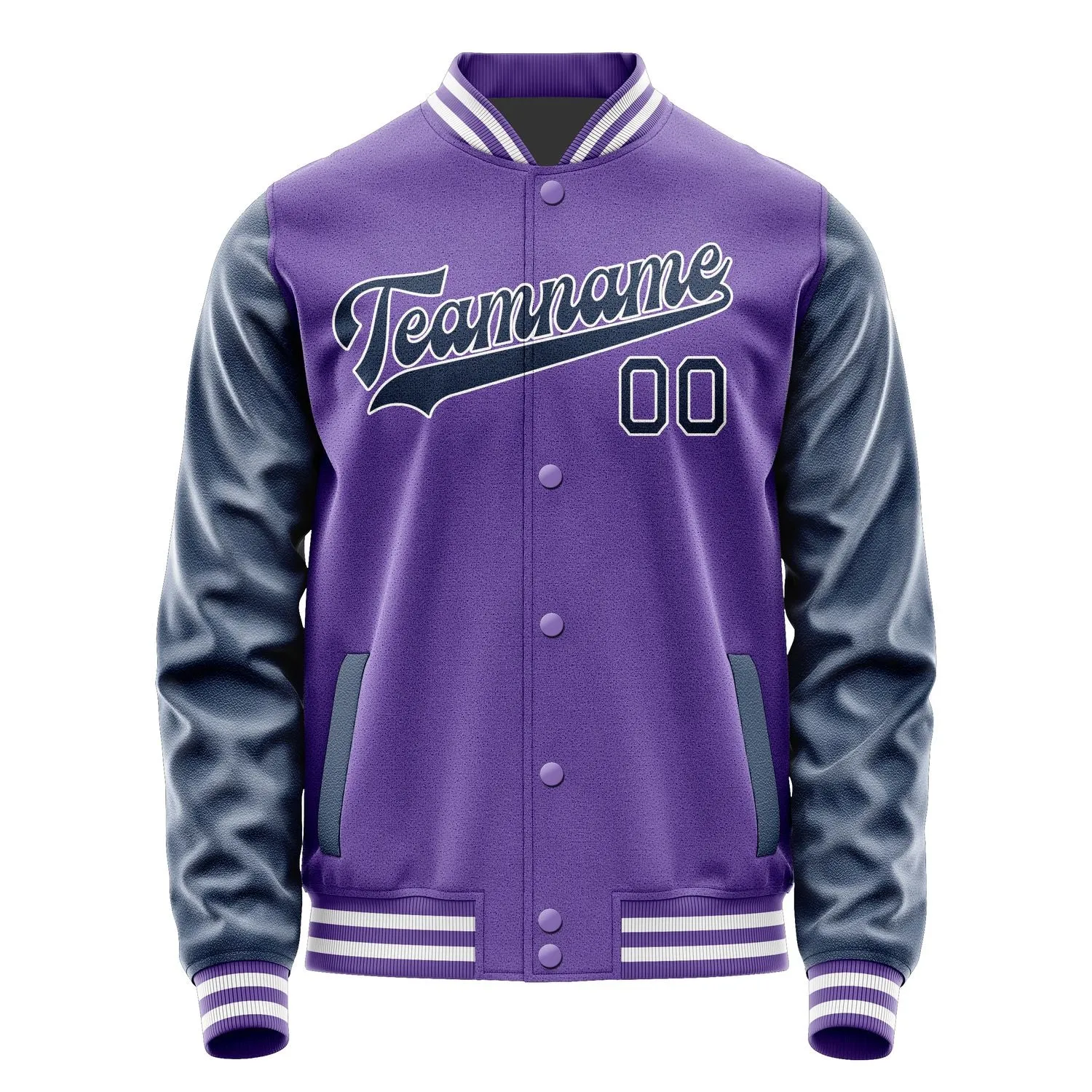Custom Light Purple Blue Jacket
