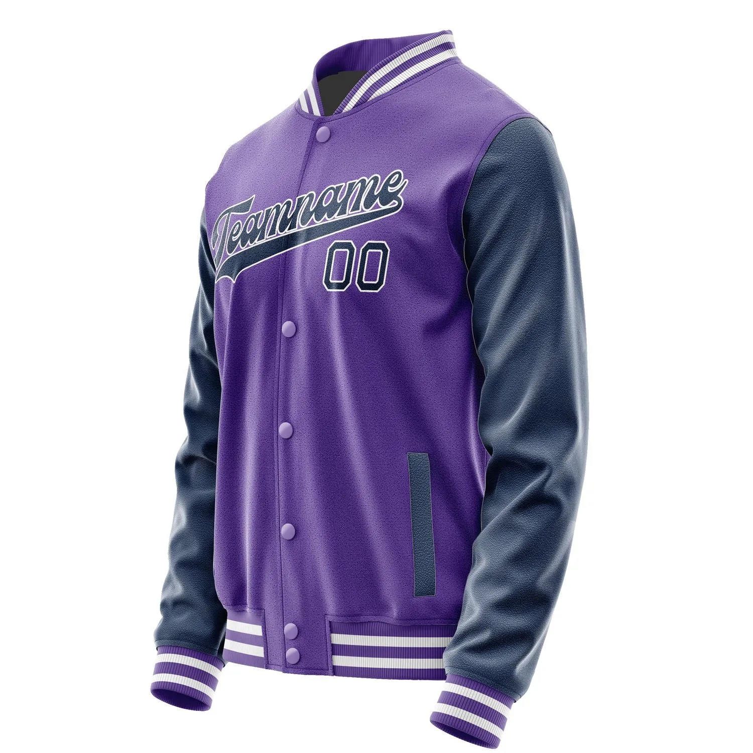 Custom Light Purple Blue Jacket