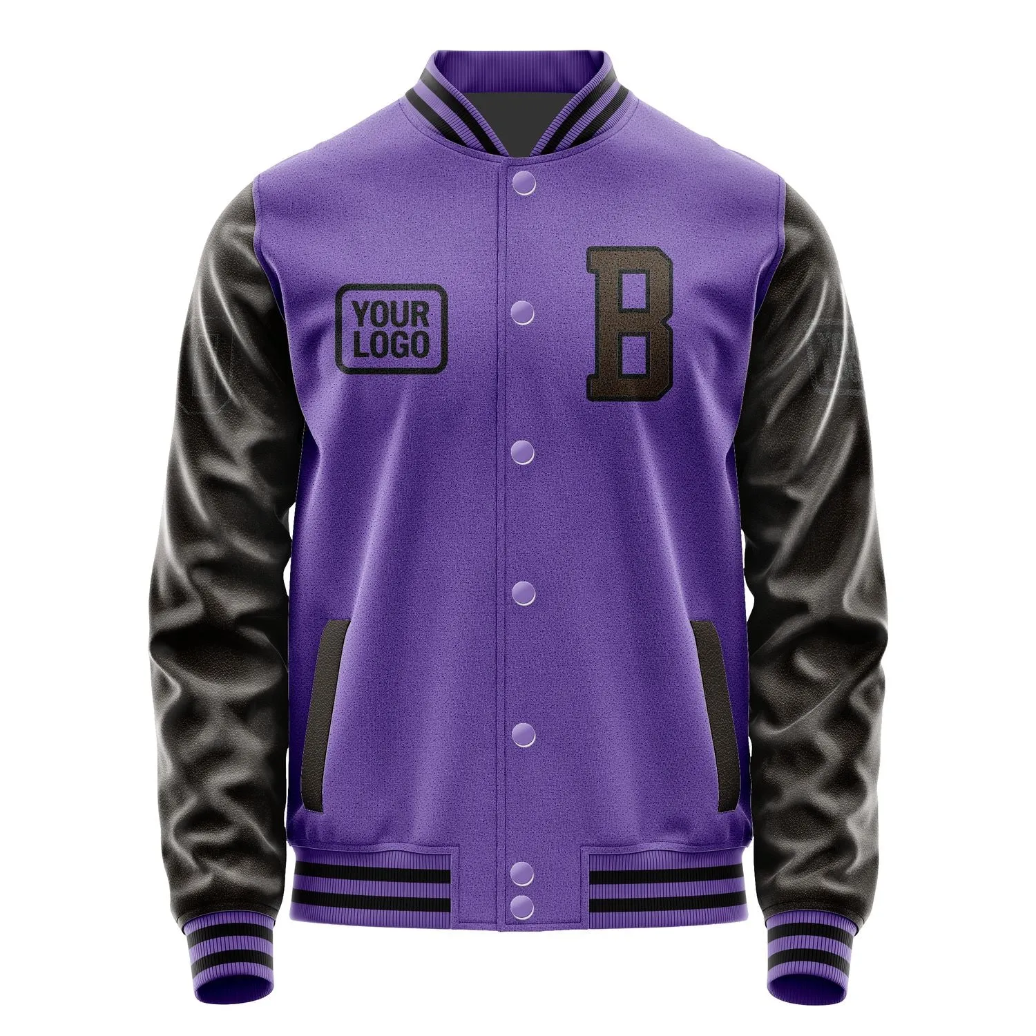 Custom Light Purple Brown Jacket