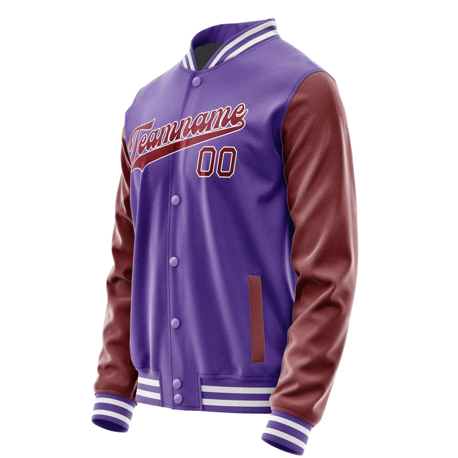 Custom Light Purple Crimson Red Jacket