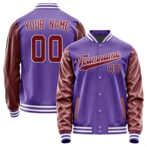 Custom Light Purple Crimson Red Jacket