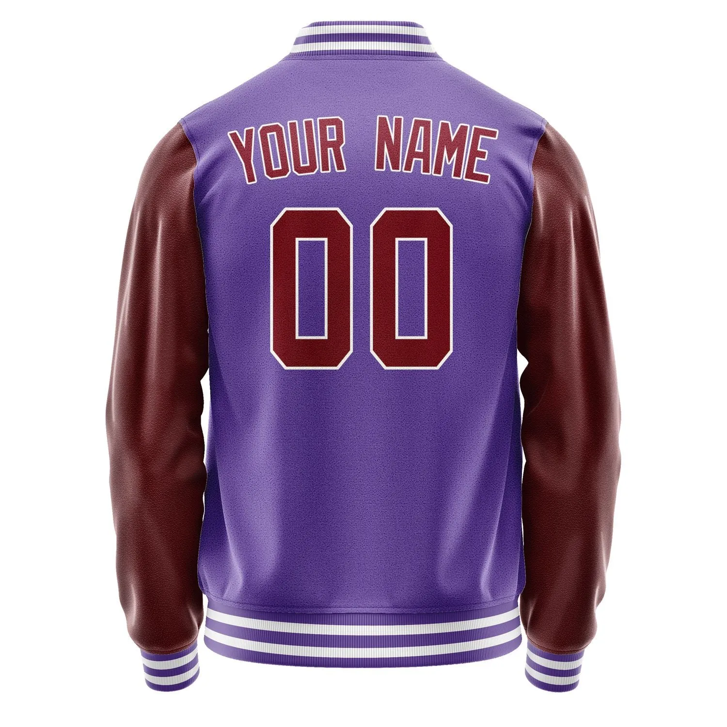 Custom Light Purple Crimson Red Jacket