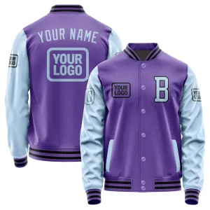 Custom Light Purple Light Blue Jacket