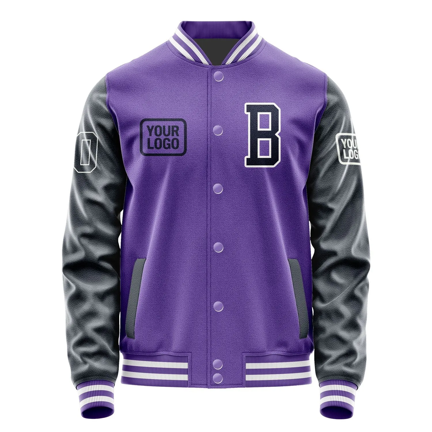 Custom Light Purple Navy Jacket