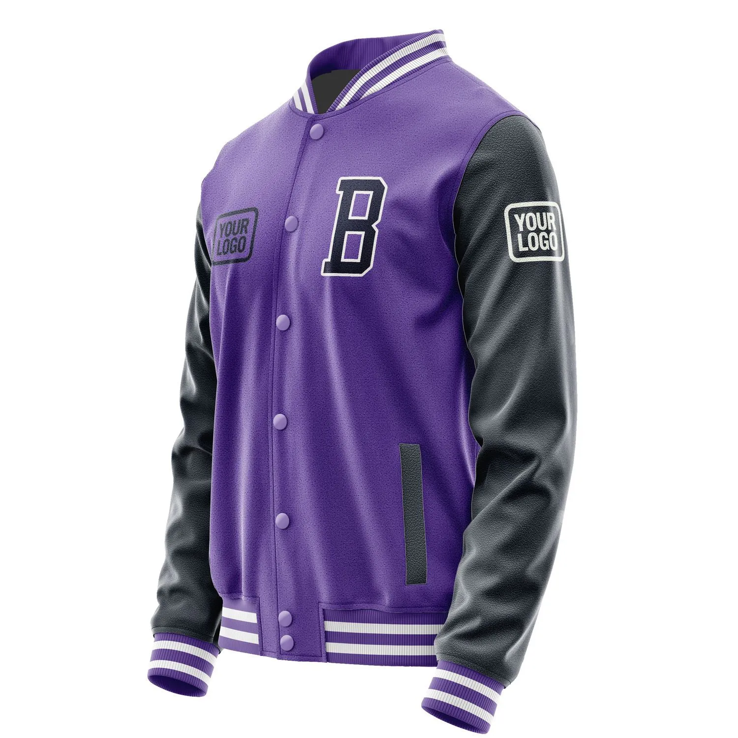Custom Light Purple Navy Jacket