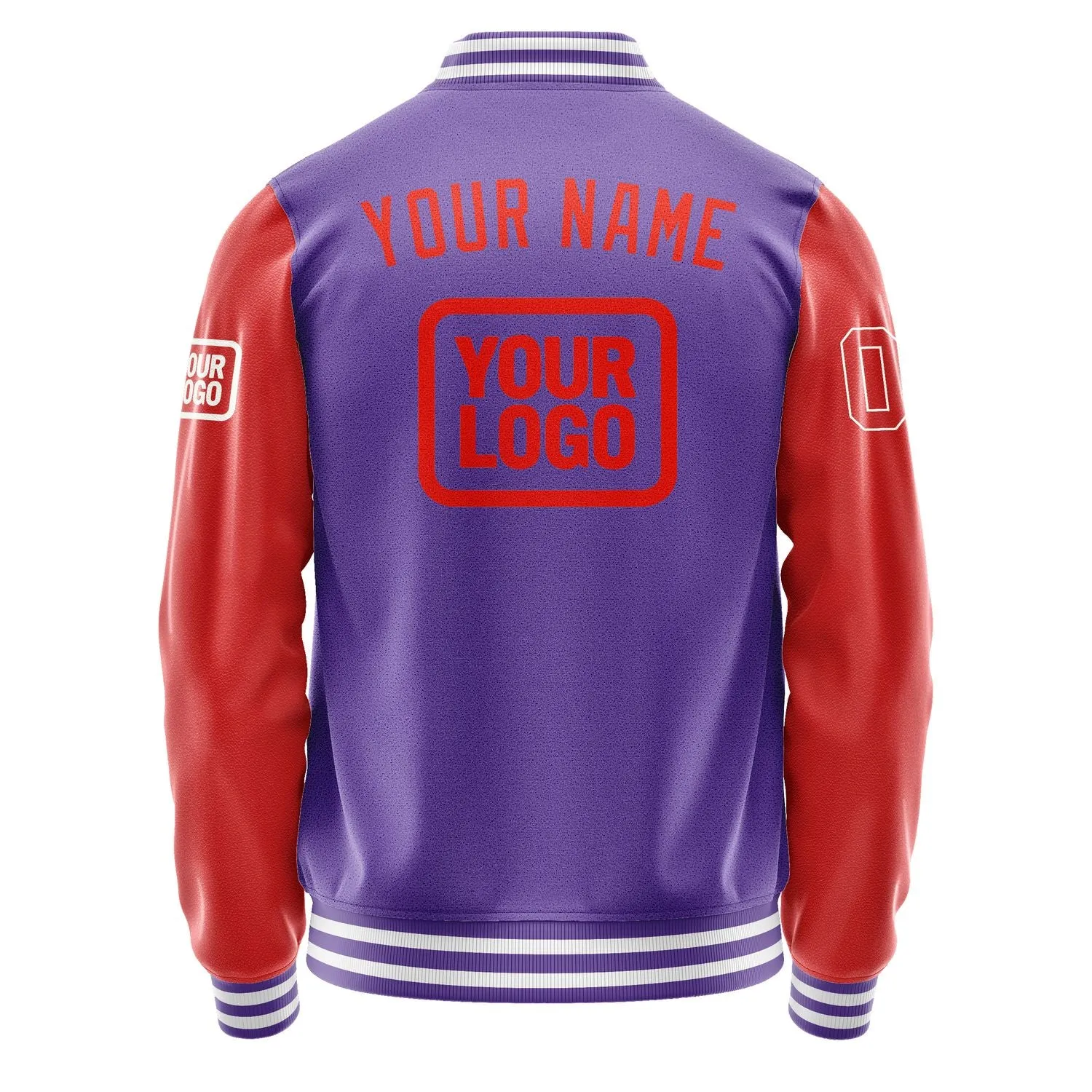 Custom Light Purple Orange Red Jacket