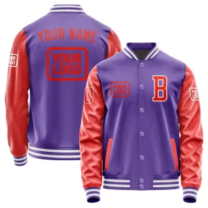 Custom Light Purple Orange Red Jacket