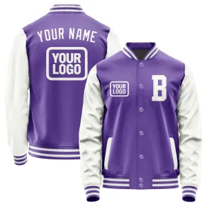 Custom Light Purple White Jacket