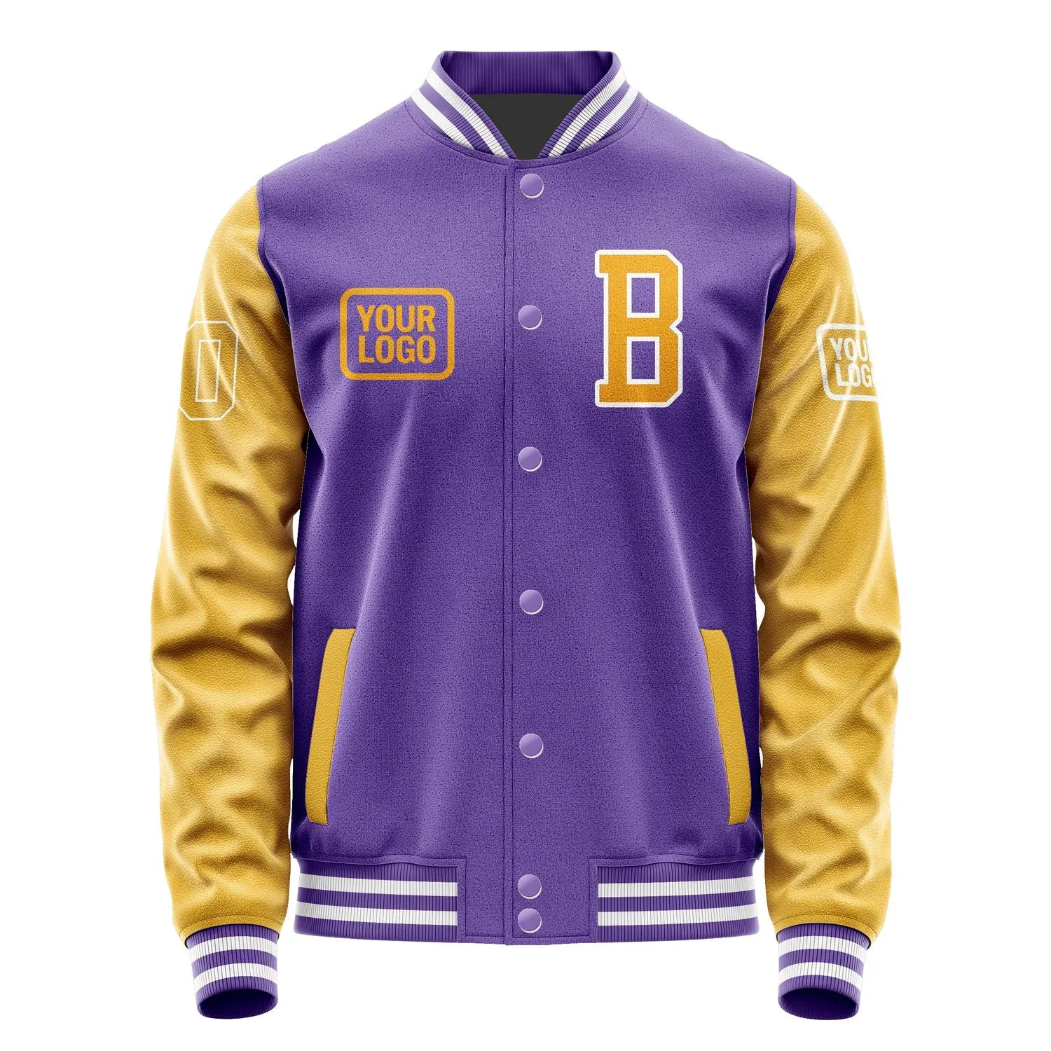 Custom Light Purple Yellow Jacket
