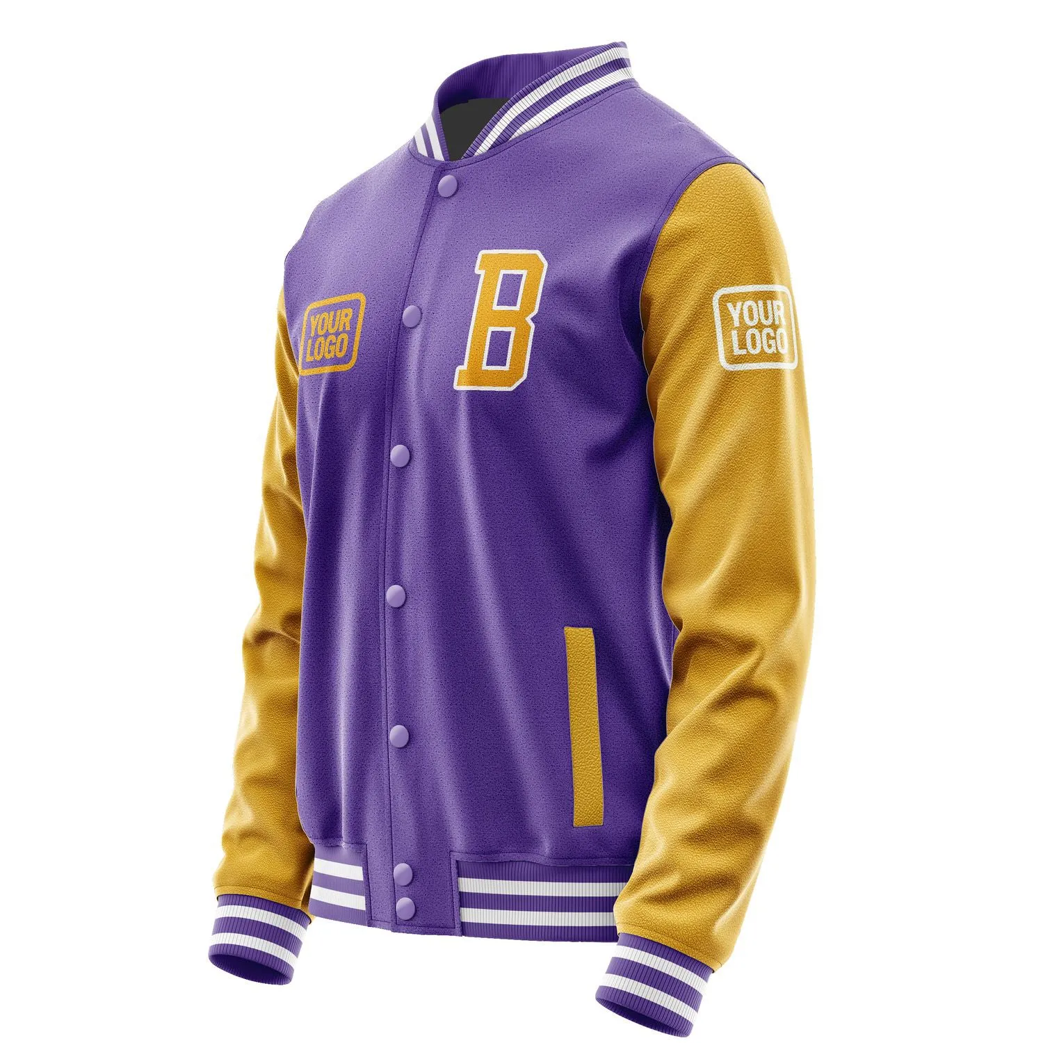 Custom Light Purple Yellow Jacket