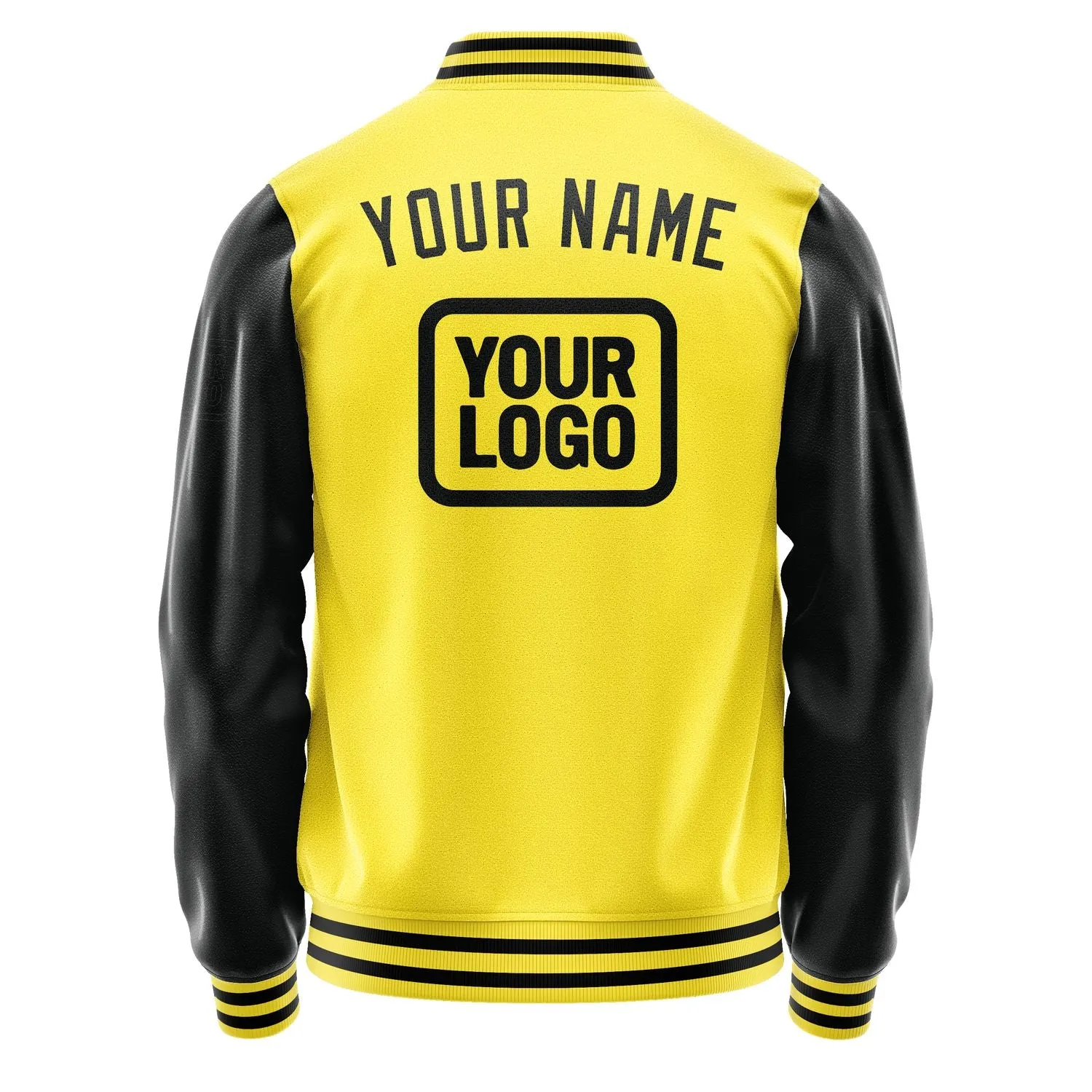 Custom Light Yellow Black Jacket