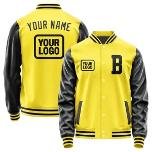 Custom Light Yellow Black Jacket