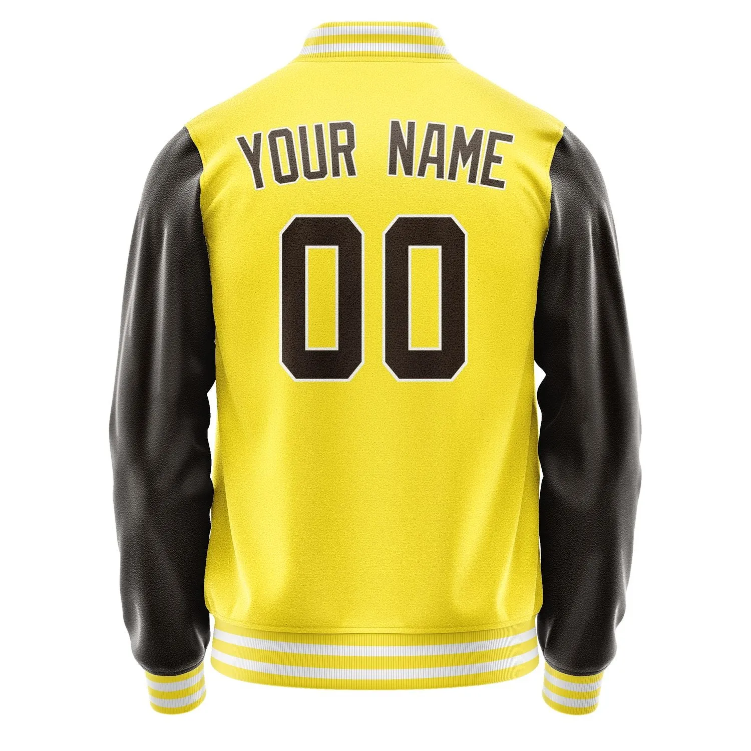 Custom Light Yellow Brown Jacket