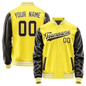 Custom Light Yellow Brown Jacket