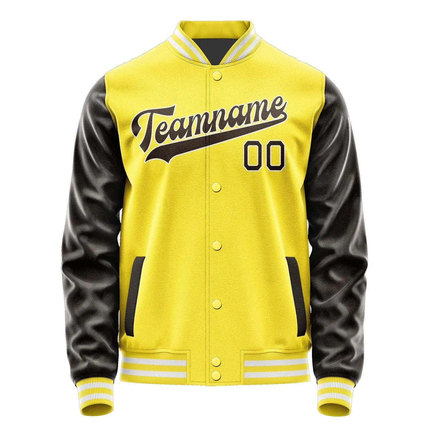 Custom Light Yellow Brown Jacket