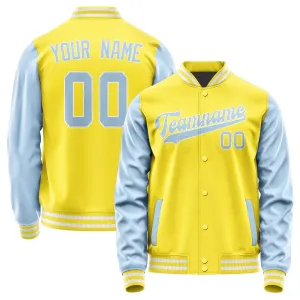 Custom Light Yellow Light Blue Jacket