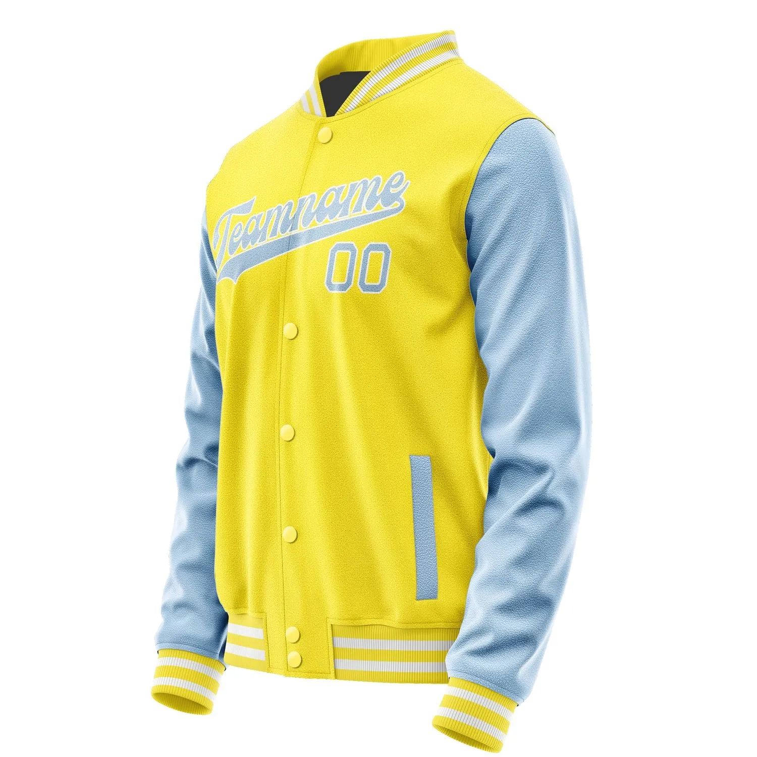 Custom Light Yellow Light Blue Jacket