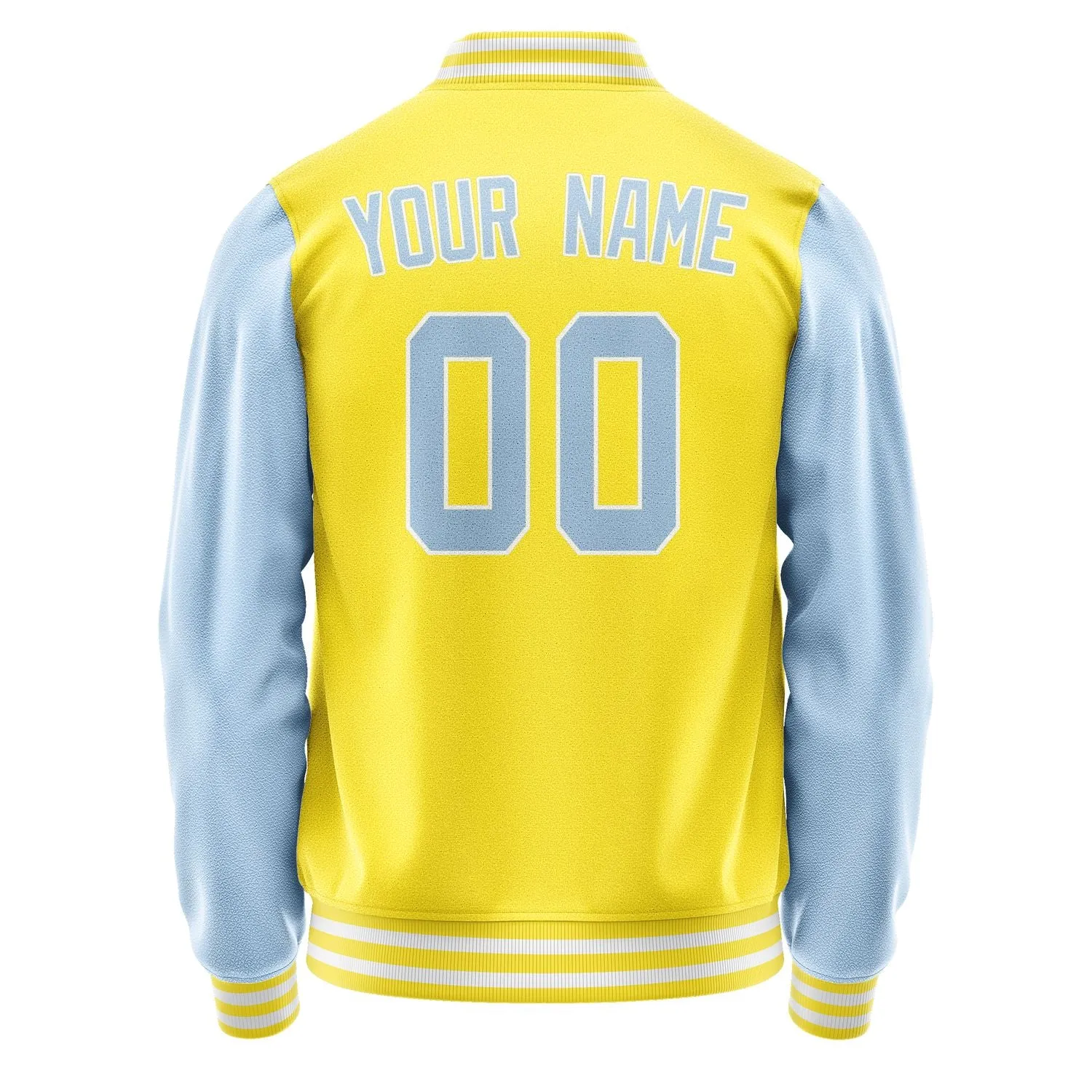 Custom Light Yellow Light Blue Jacket