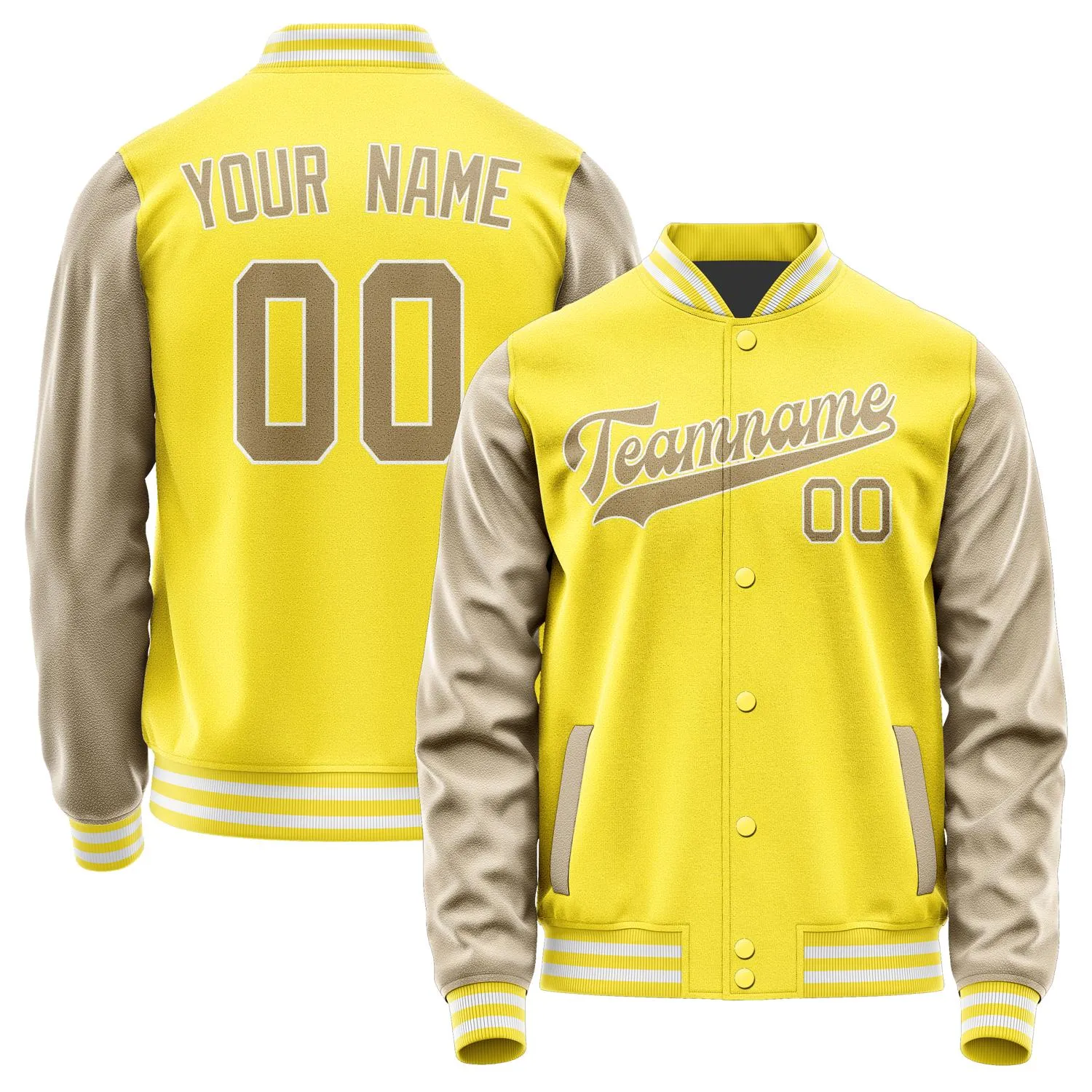 Custom Light Yellow Light Khaki Jacket