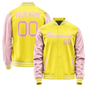 Custom Light Yellow Light Pink Jacket