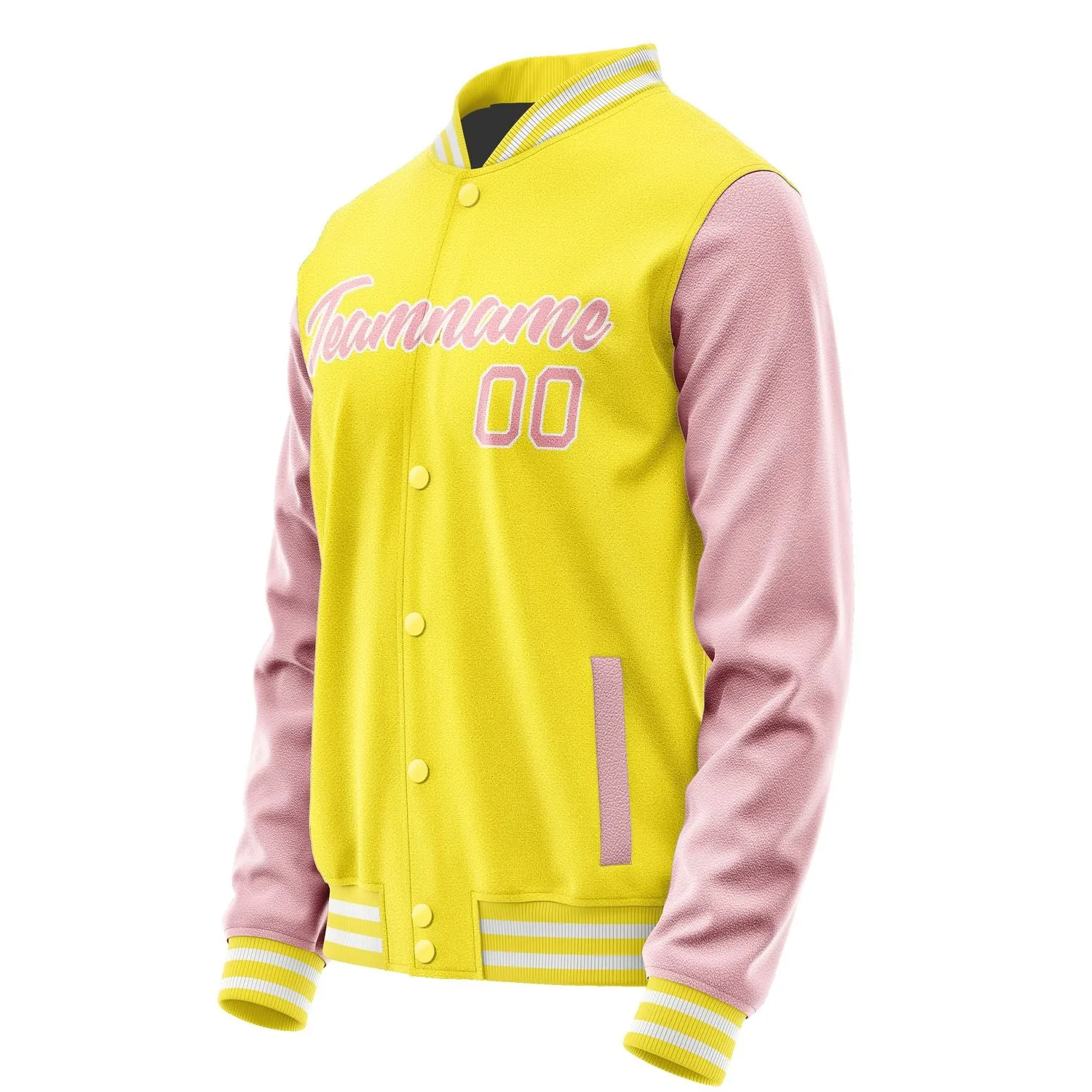 Custom Light Yellow Light Pink Jacket