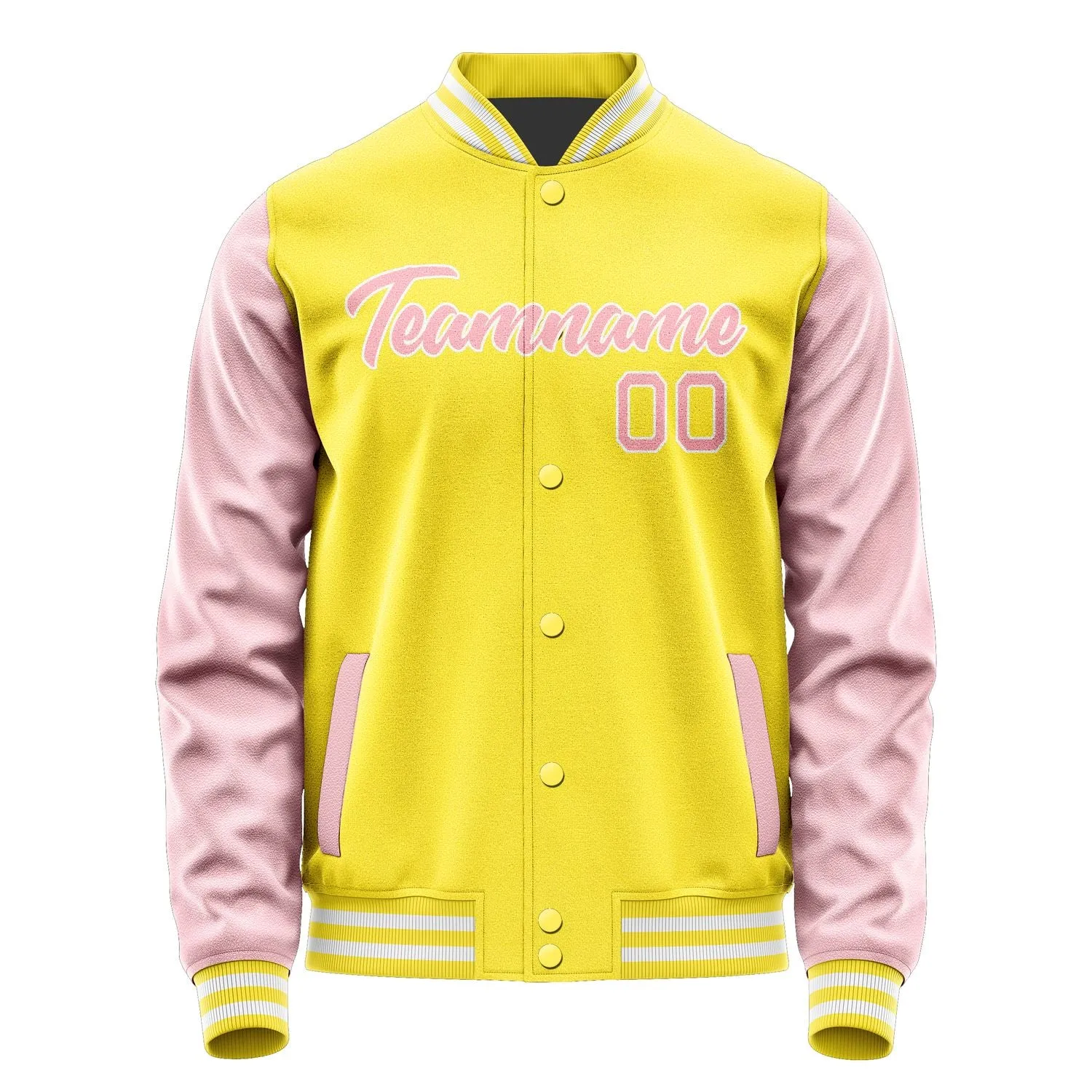 Custom Light Yellow Light Pink Jacket