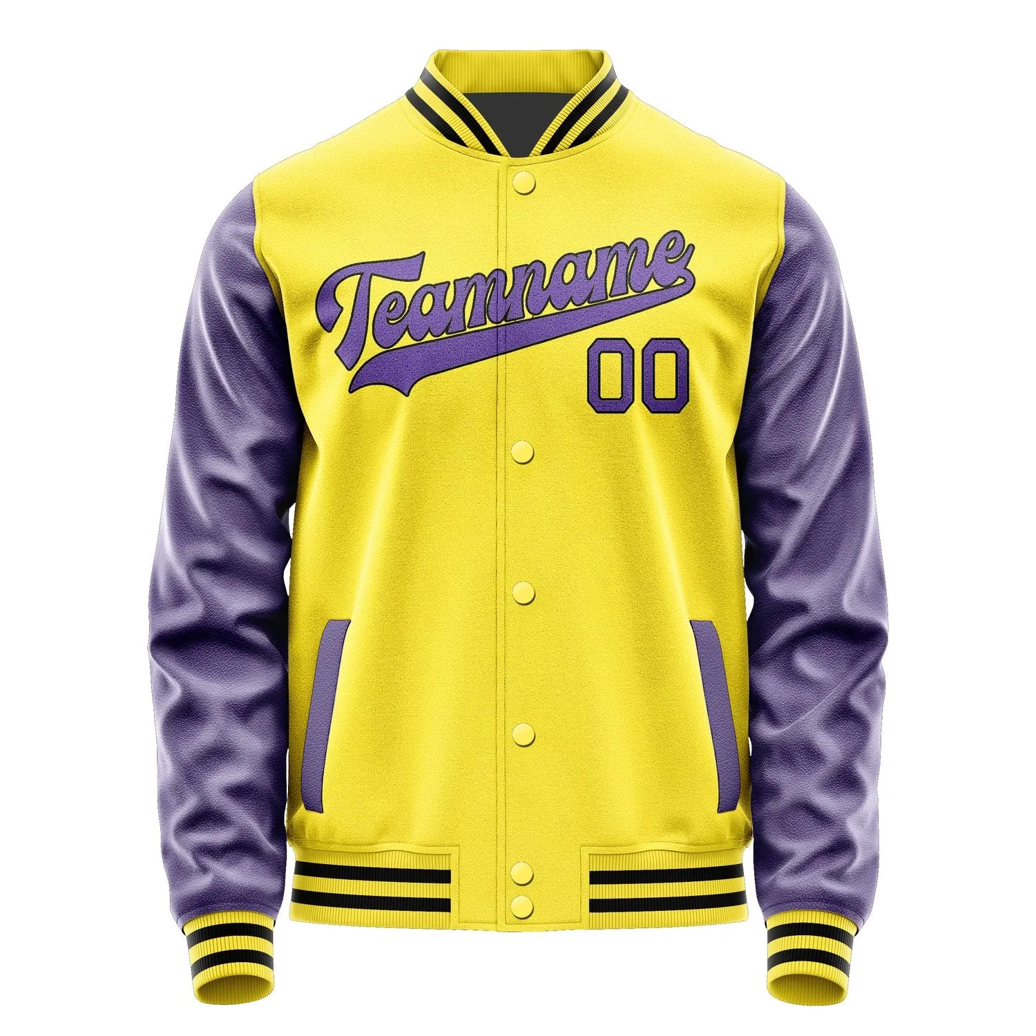 Custom Light Yellow Light Purple Jacket