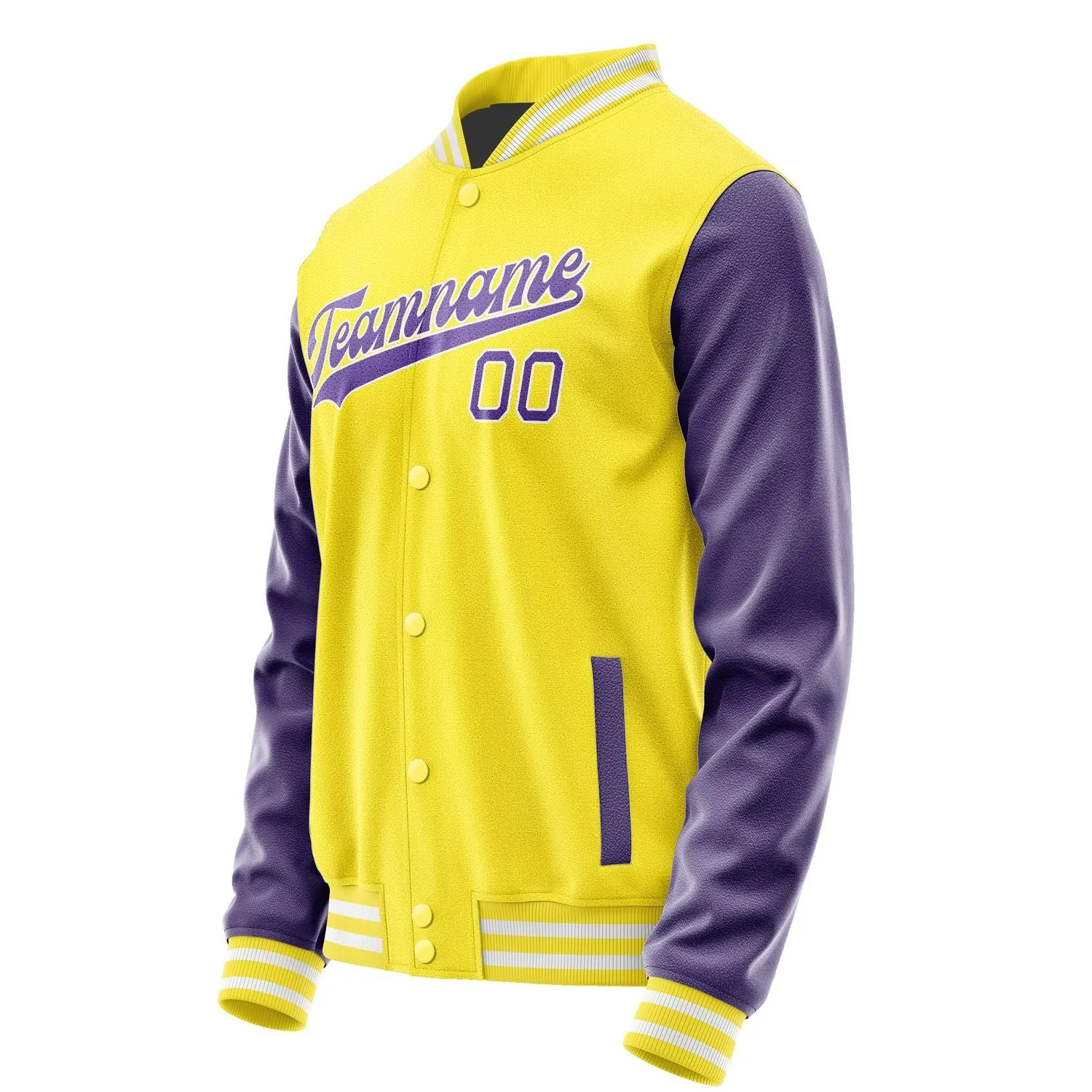 Custom Light Yellow Light Purple Jacket