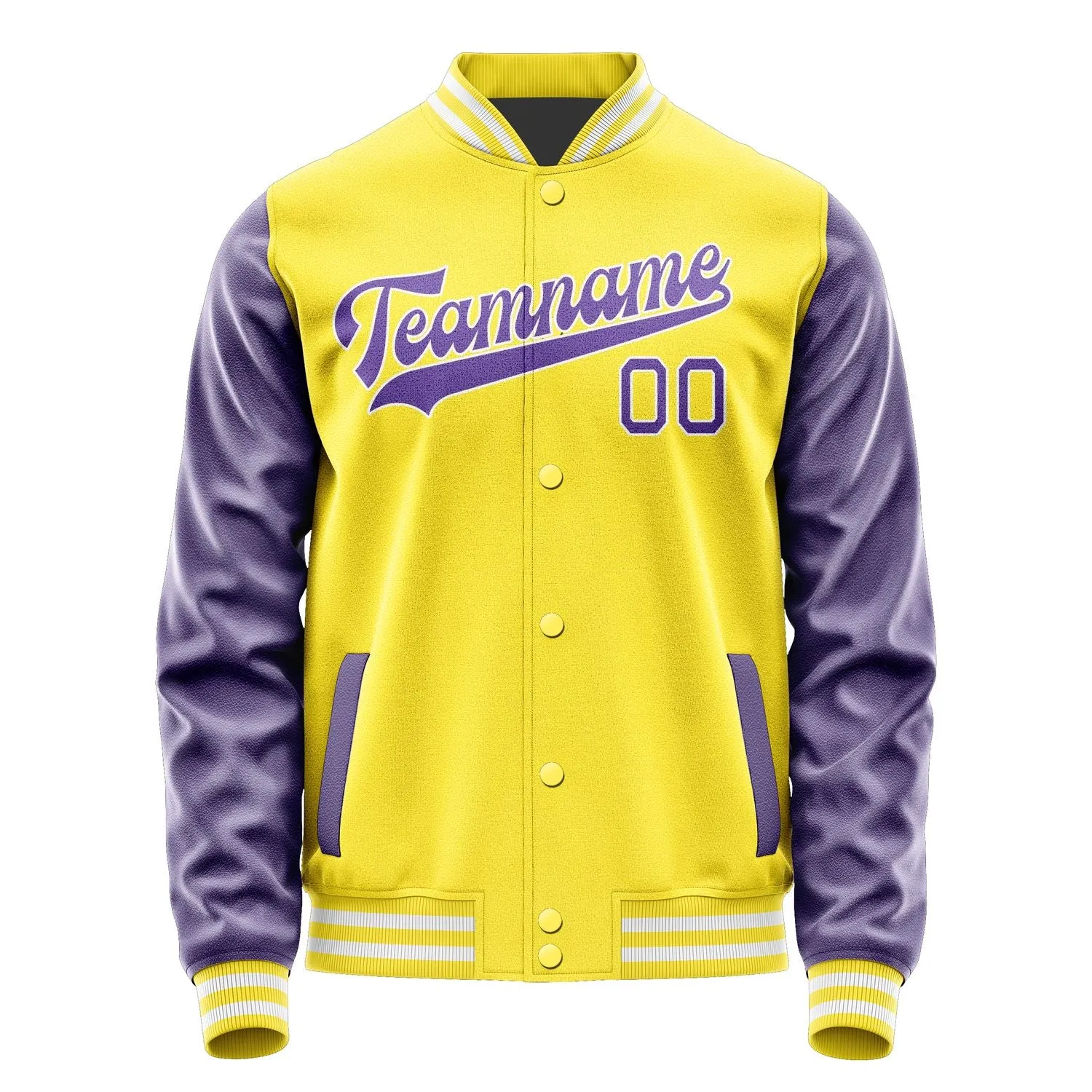 Custom Light Yellow Light Purple Jacket