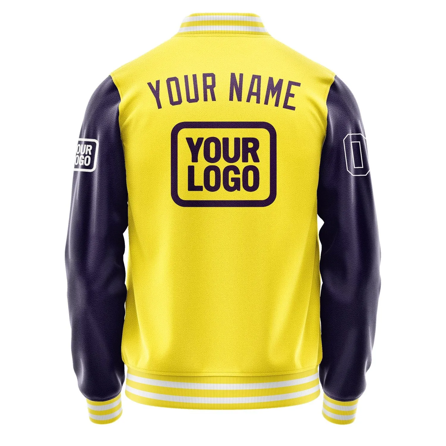 Custom Light Yellow Purple Jacket