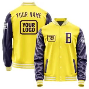 Custom Light Yellow Purple Jacket
