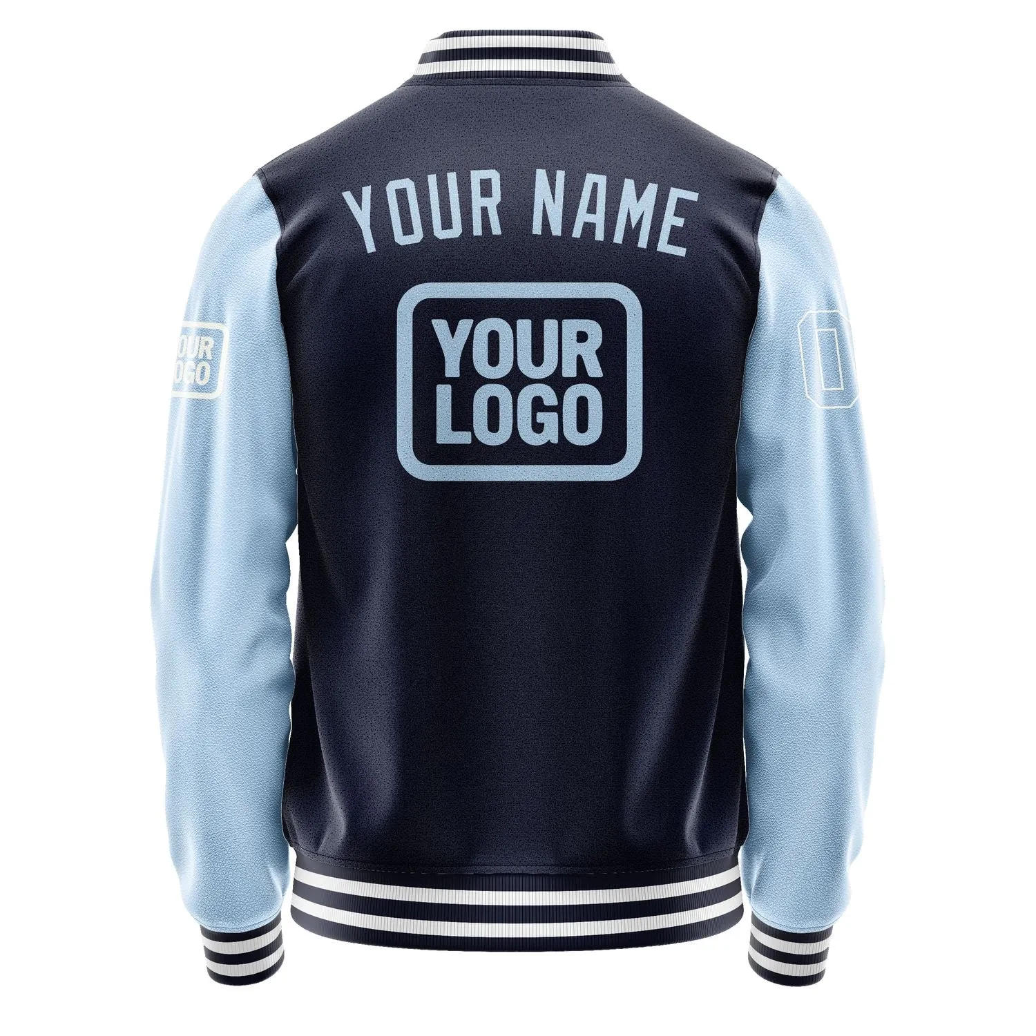 Custom Navy Light Blue Jacket