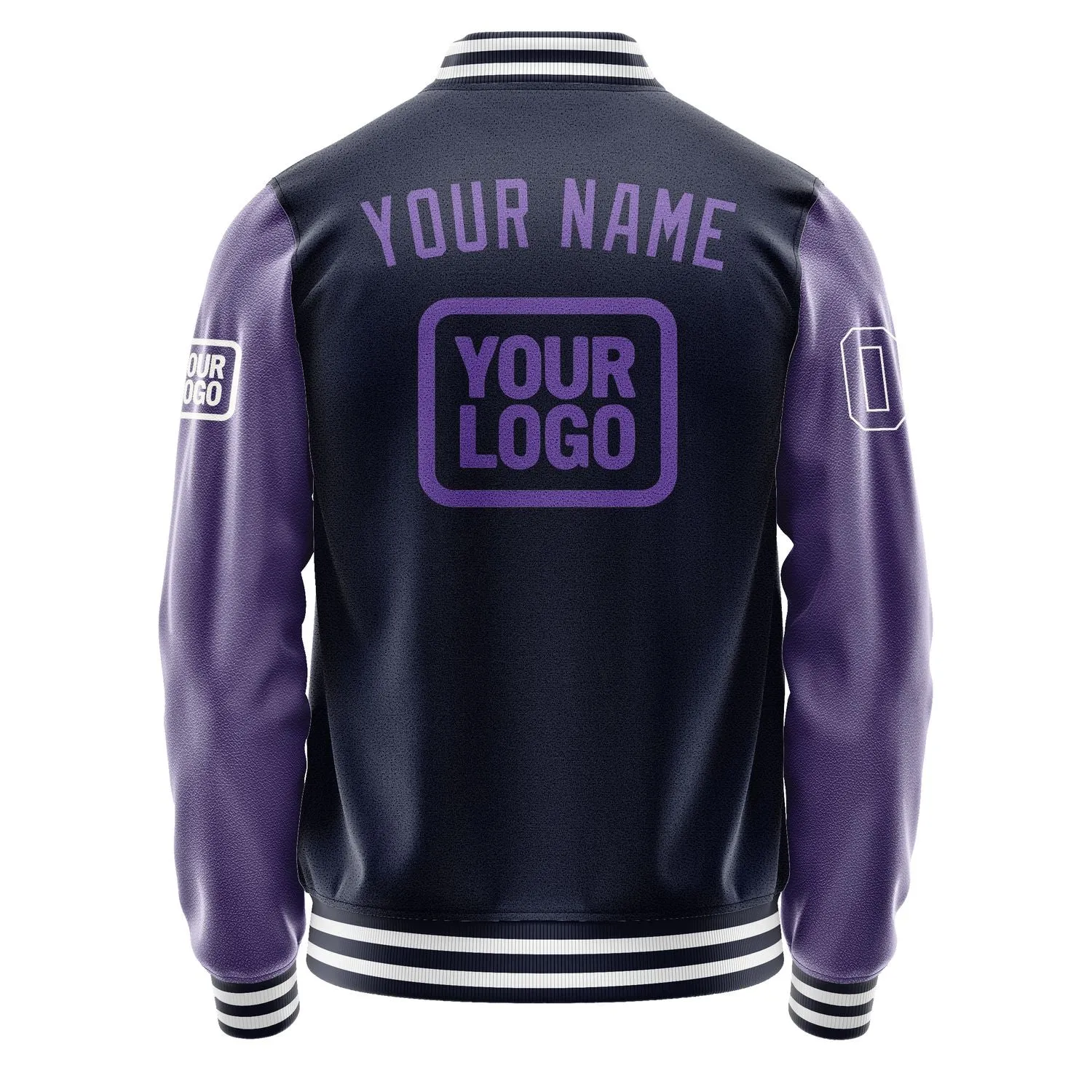 Custom Navy Light Purple Jacket