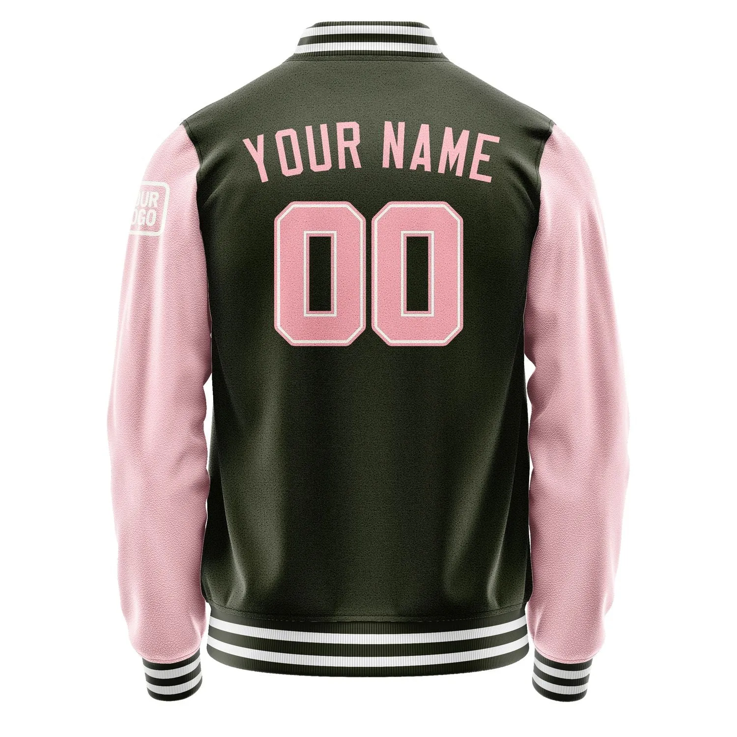 Custom Olive Light Pink Jacket