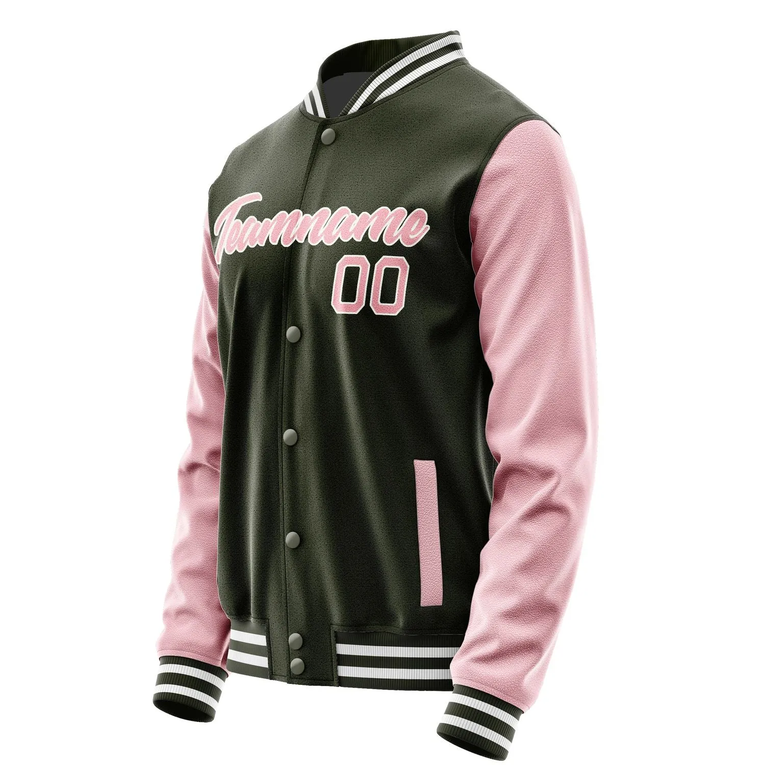 Custom Olive Light Pink Jacket