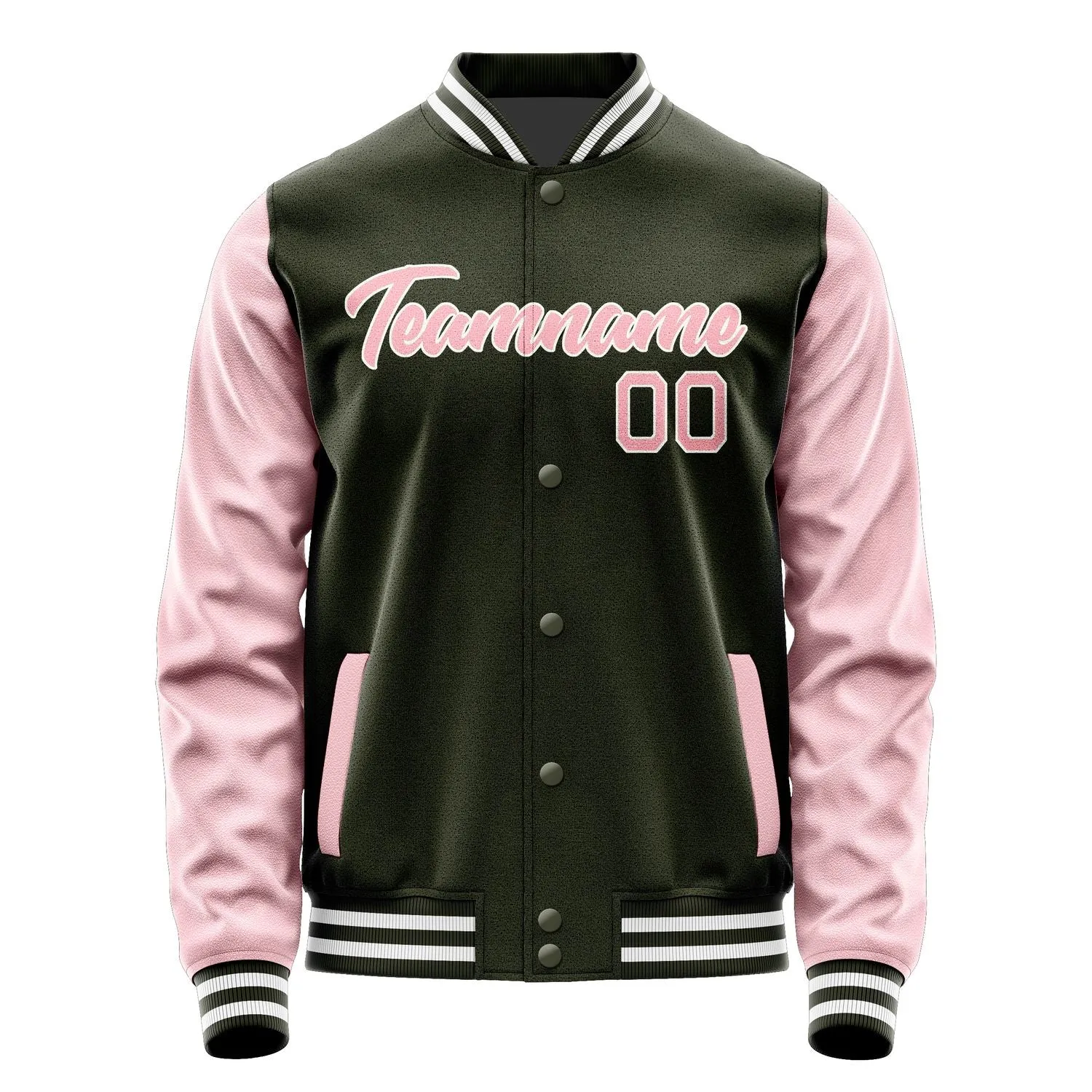 Custom Olive Light Pink Jacket