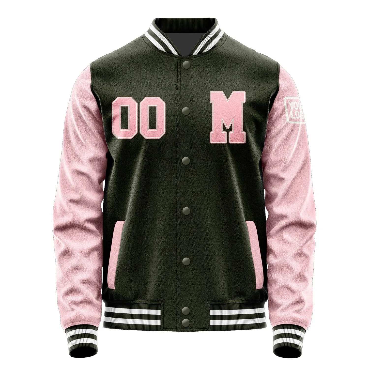 Custom Olive Light Pink Jacket