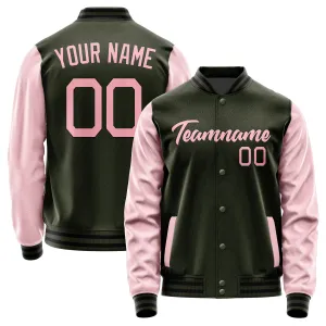 Custom Olive Light Pink Jacket