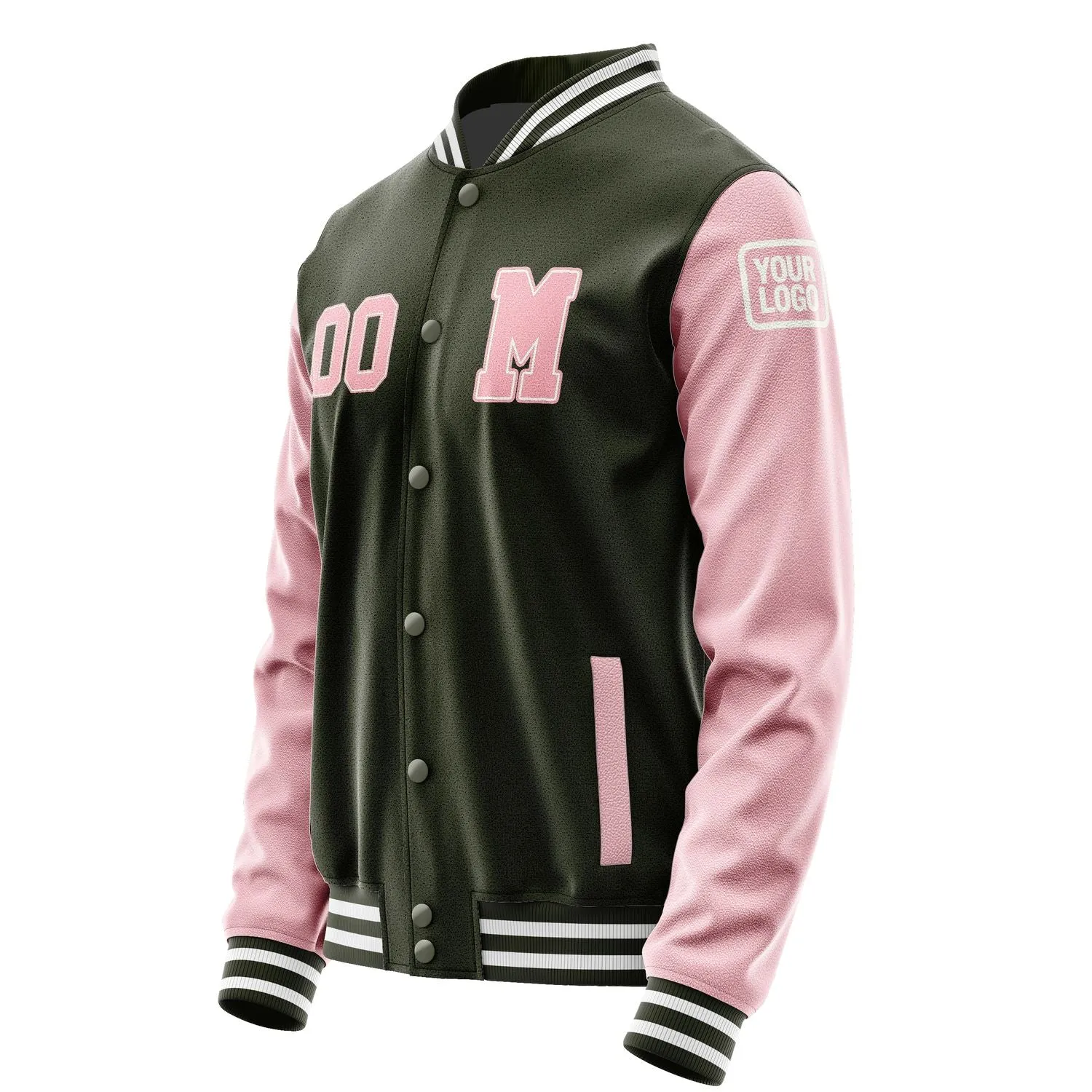 Custom Olive Light Pink Jacket