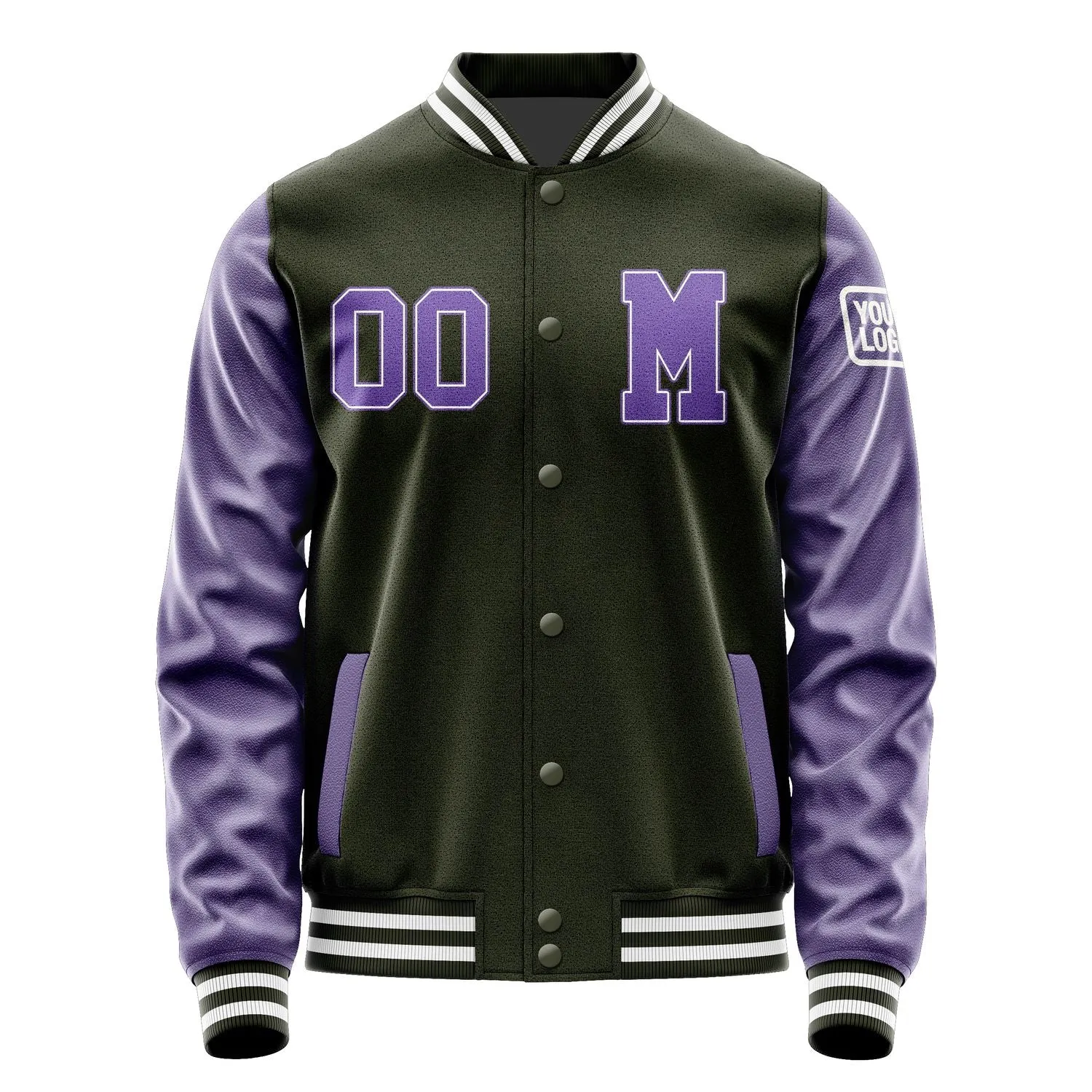 Custom Olive Light Purple Jacket