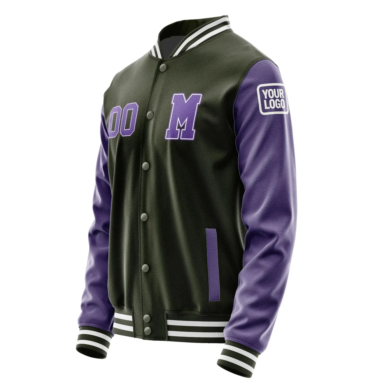 Custom Olive Light Purple Jacket