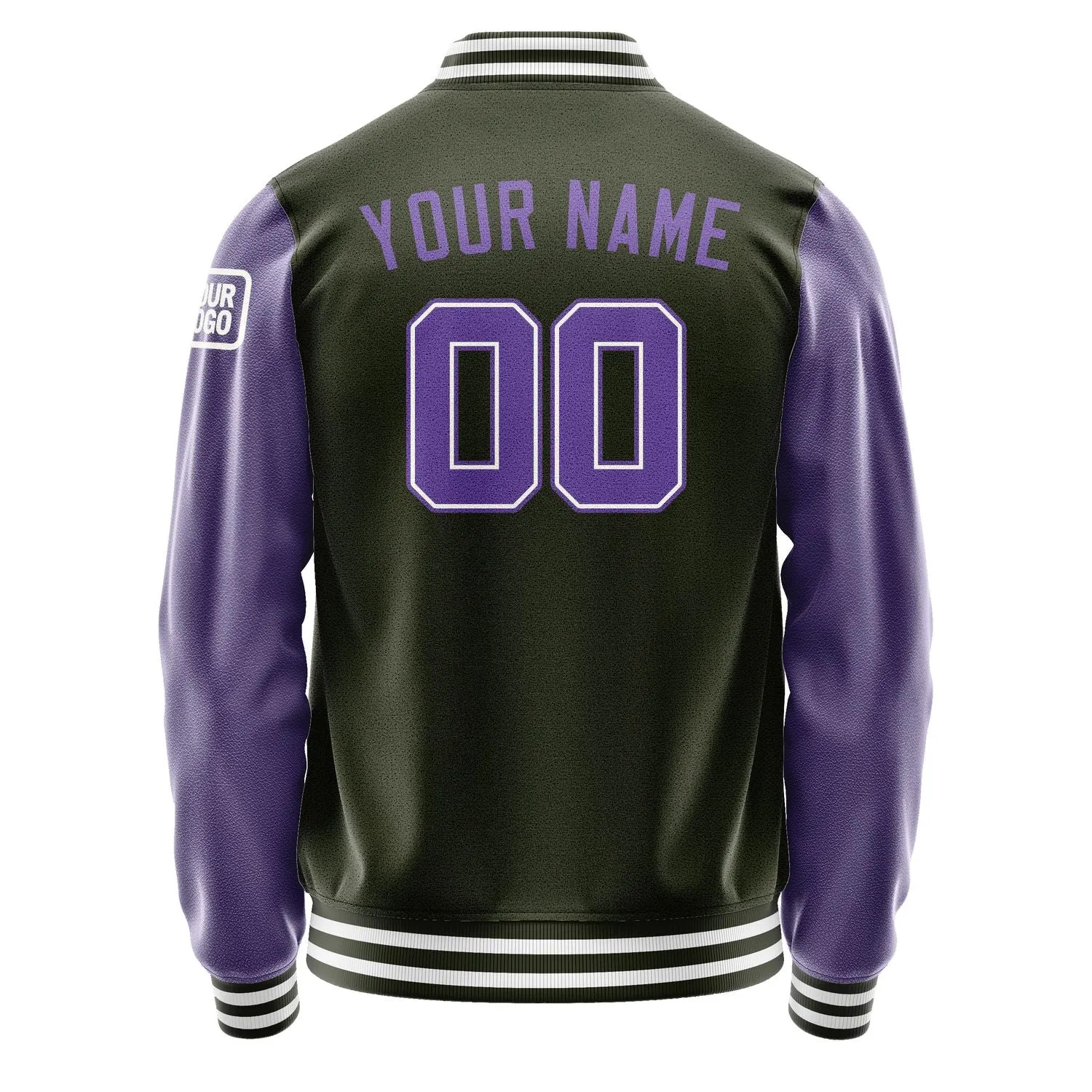 Custom Olive Light Purple Jacket