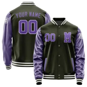 Custom Olive Light Purple Jacket
