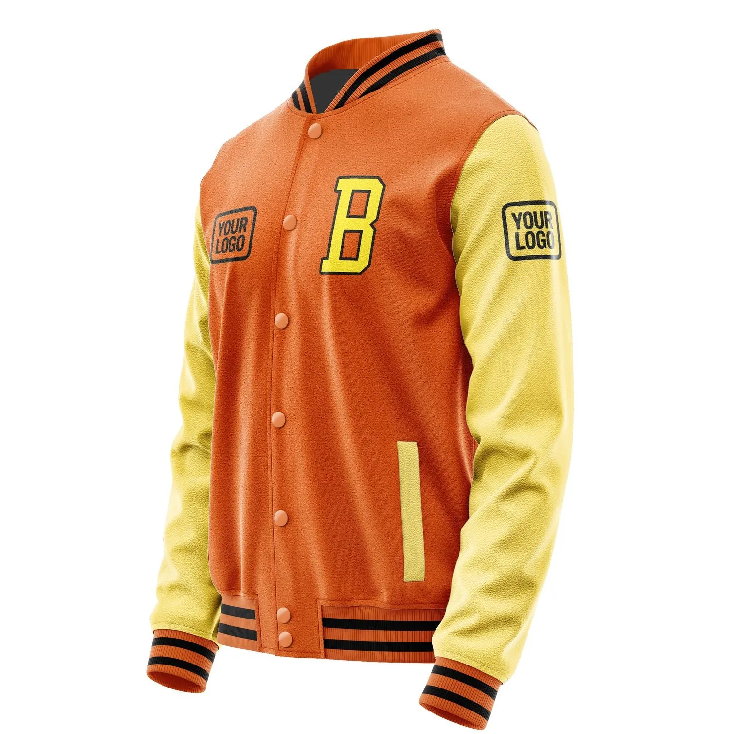 Custom Orange Light Yellow Jacket