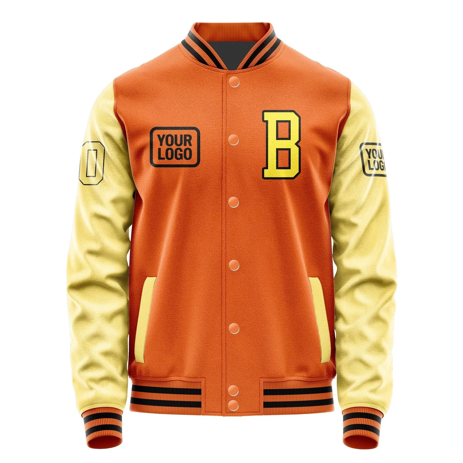 Custom Orange Light Yellow Jacket