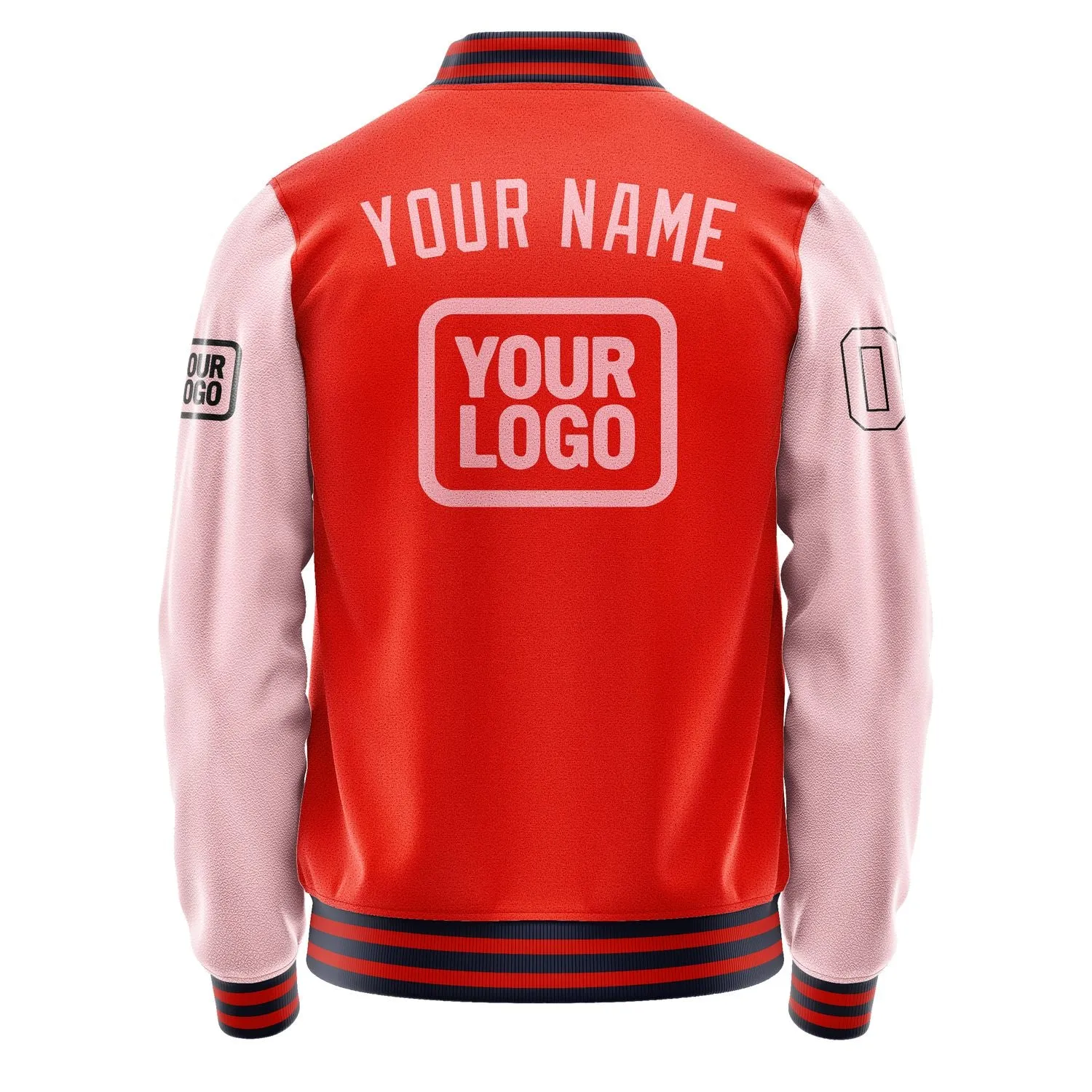 Custom Orange Red Light Pink Jacket