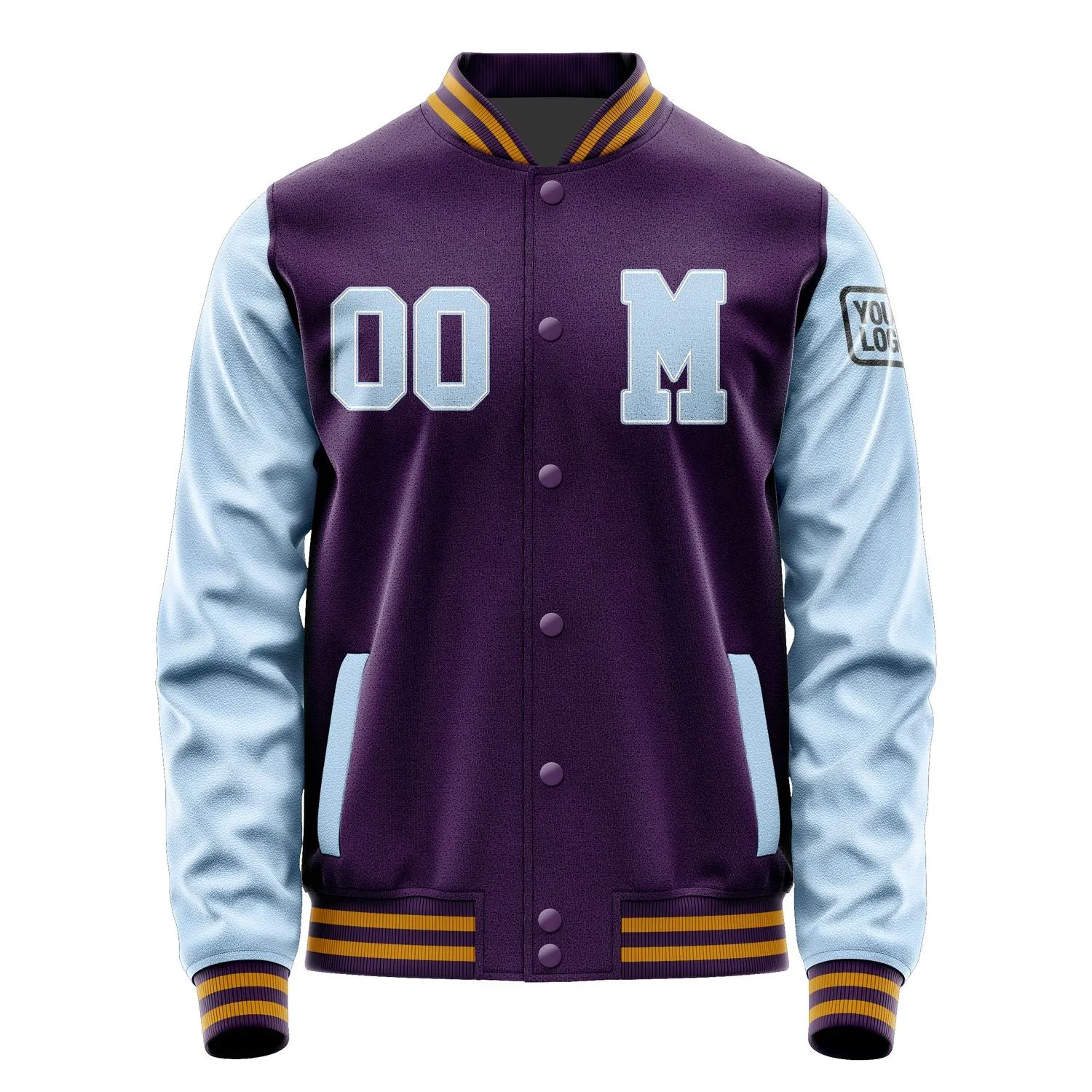 Custom Purple Light Blue Jacket