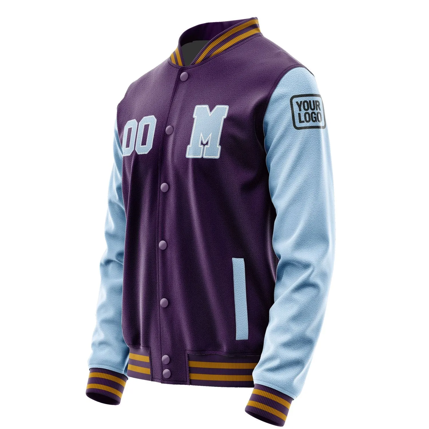 Custom Purple Light Blue Jacket