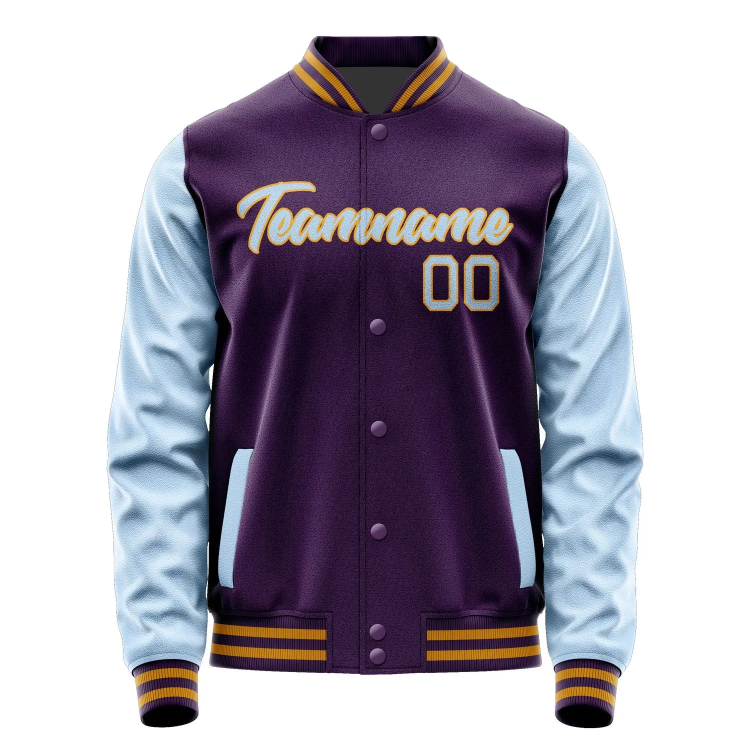 Custom Purple Light Blue Jacket