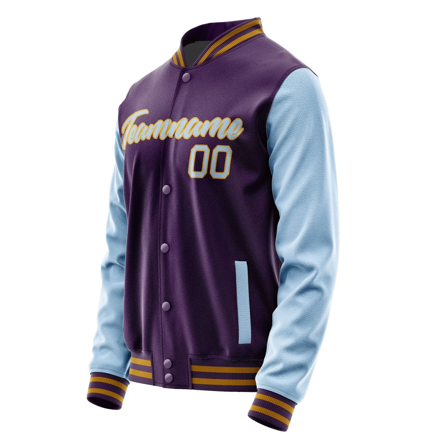Custom Purple Light Blue Jacket
